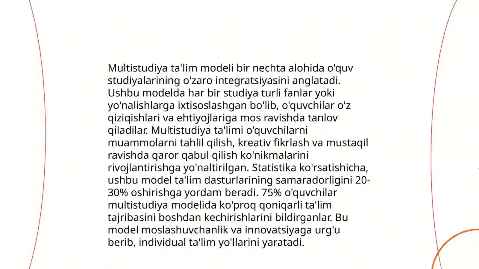 Multistudiya ta'lim modeli 3