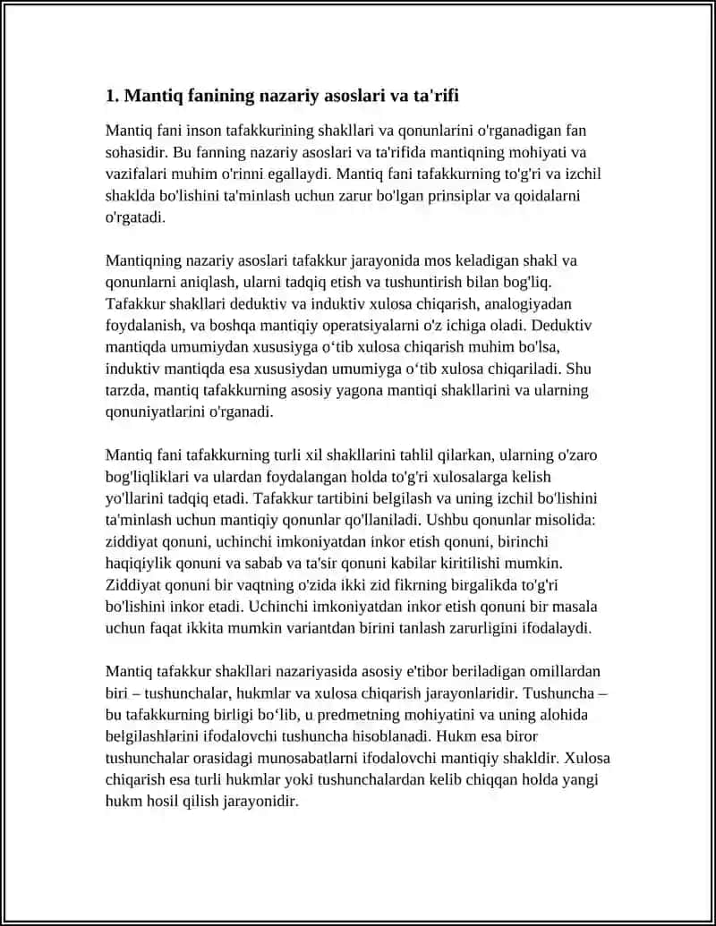 MANTIQ TAFAKKUR SHAKLLARI VA QONUNLARINI O'RGANUVCHI FAN SOHASI 3