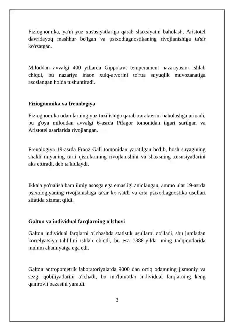 Psixadiagnostika fanining tarixi 3