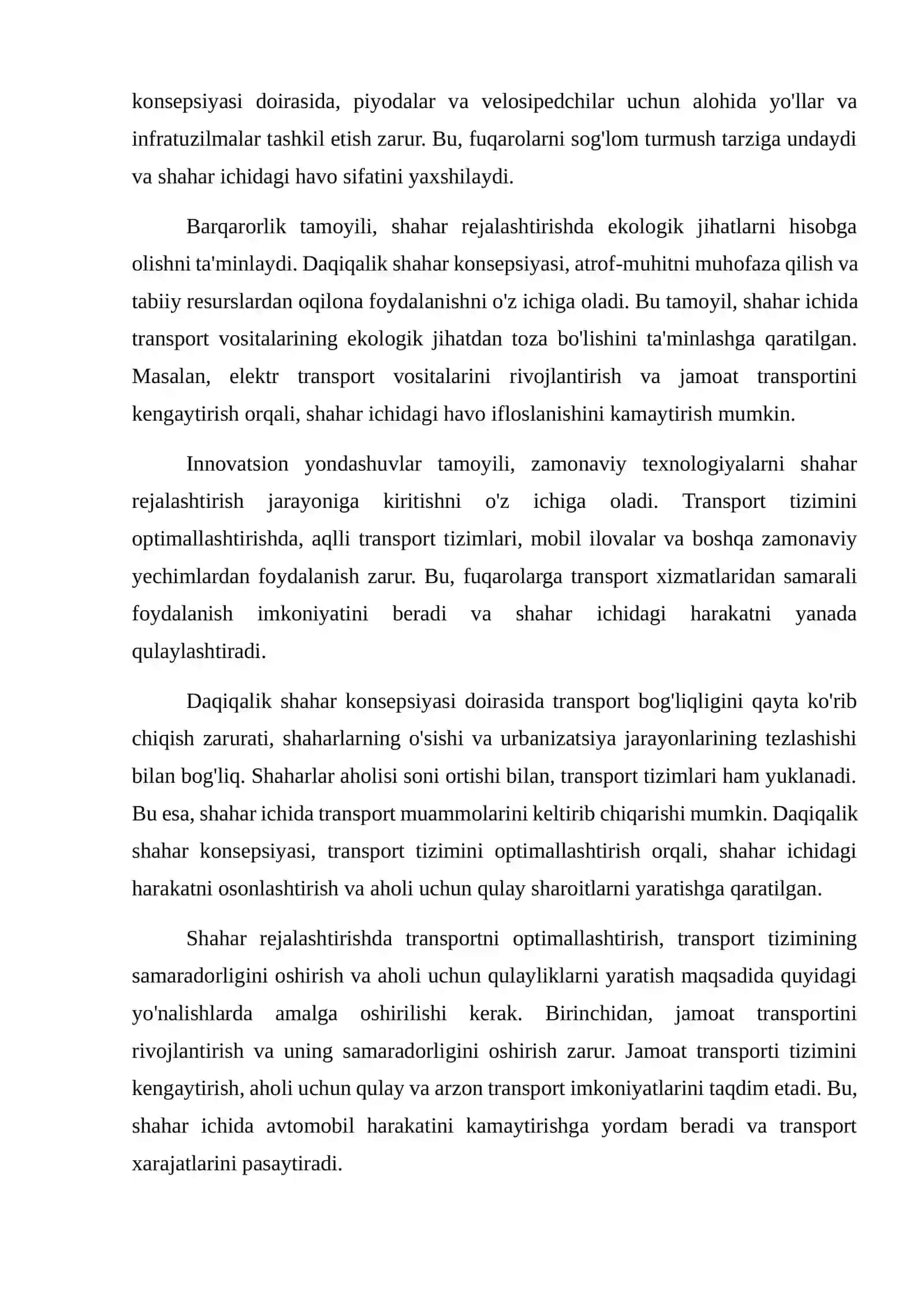 15 daqiqalik shahar konsepsiyasi doirasida transport bog’liqligini qayta korib chiqish 3