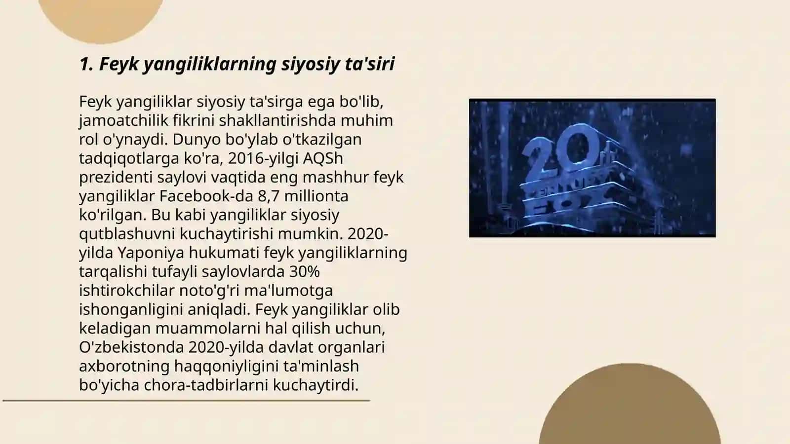 Media makonda "Feyk yangiliklar"ning xavfi 3