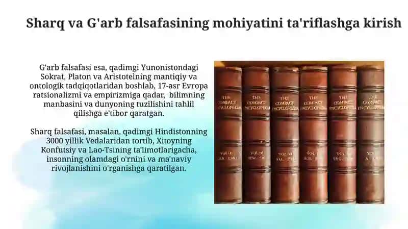 Sharq va G'arb falsafasining mohiyati 3