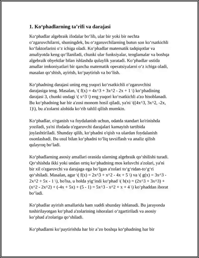 KOʻPHADLAR USTIDA AMALLAR 3