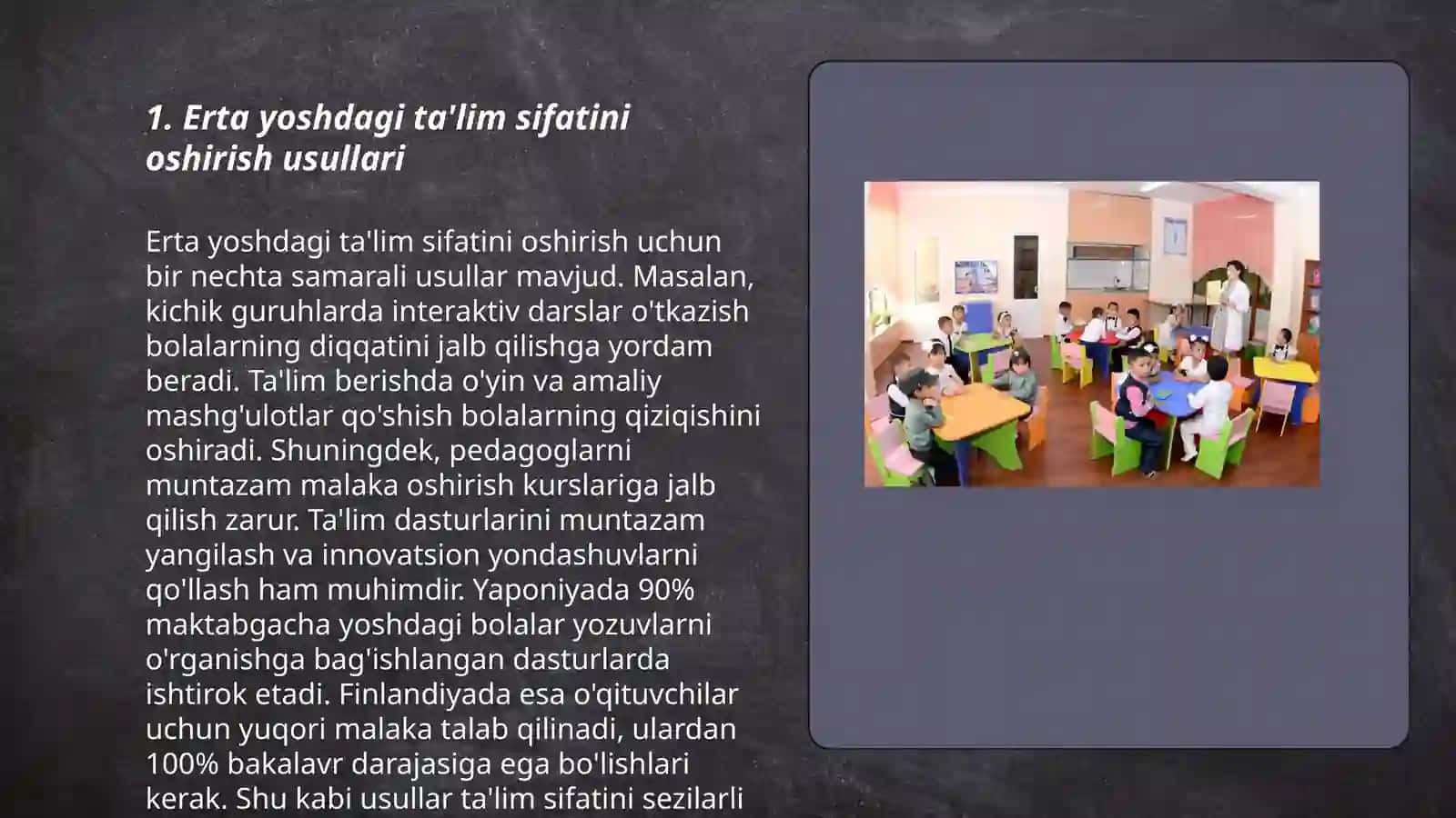 Erta yoshdagi ta'lim sifatini oshirish usullari 3