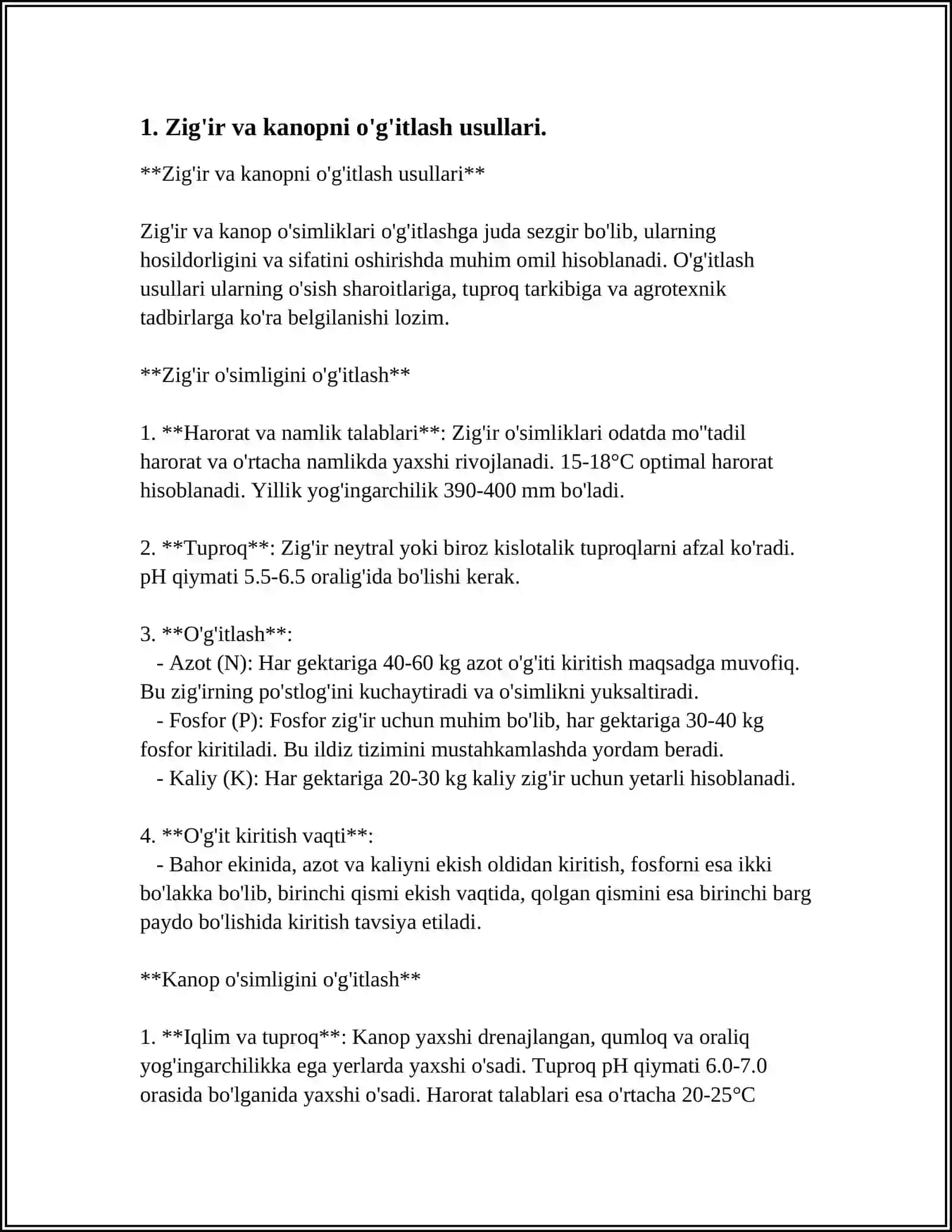 ZIGʻIR VA KANOPNI OʻGʻITLASH TIZIMI 3