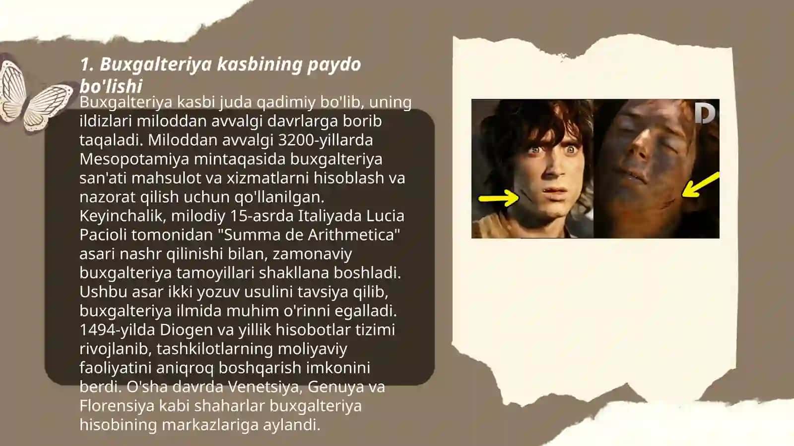 Buxgalter kasbining tarixiy rivojlanishi va kasb mahoratiga qo'yilgan talablar Manazarova Durdona 3
