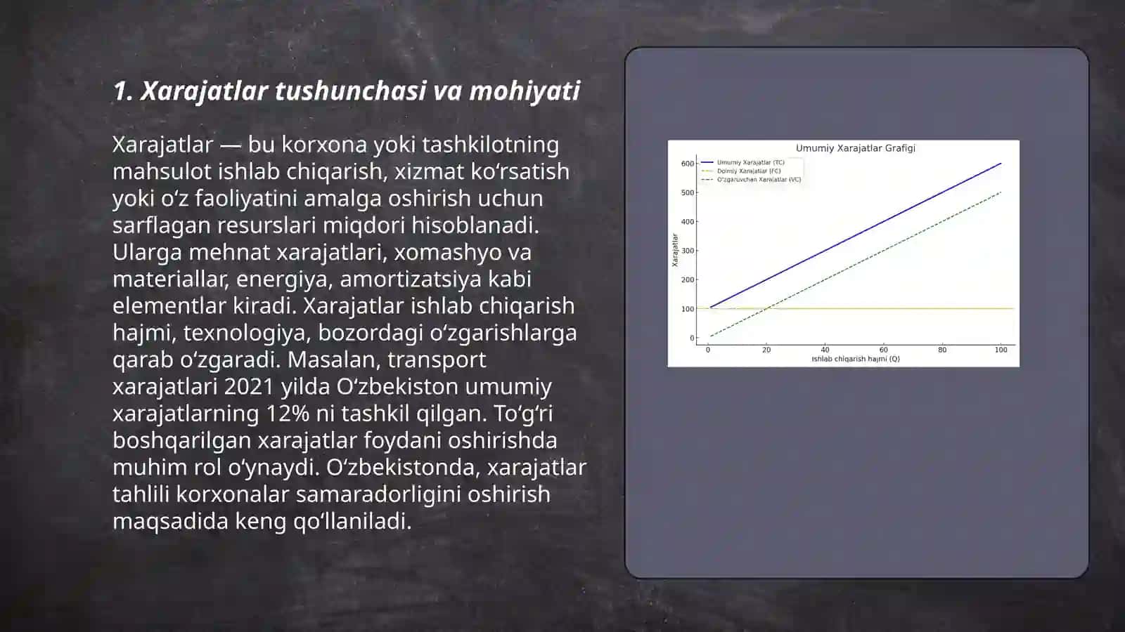 Korxonaning xarajatlari mohiyati va uning asosiy tiplari 3