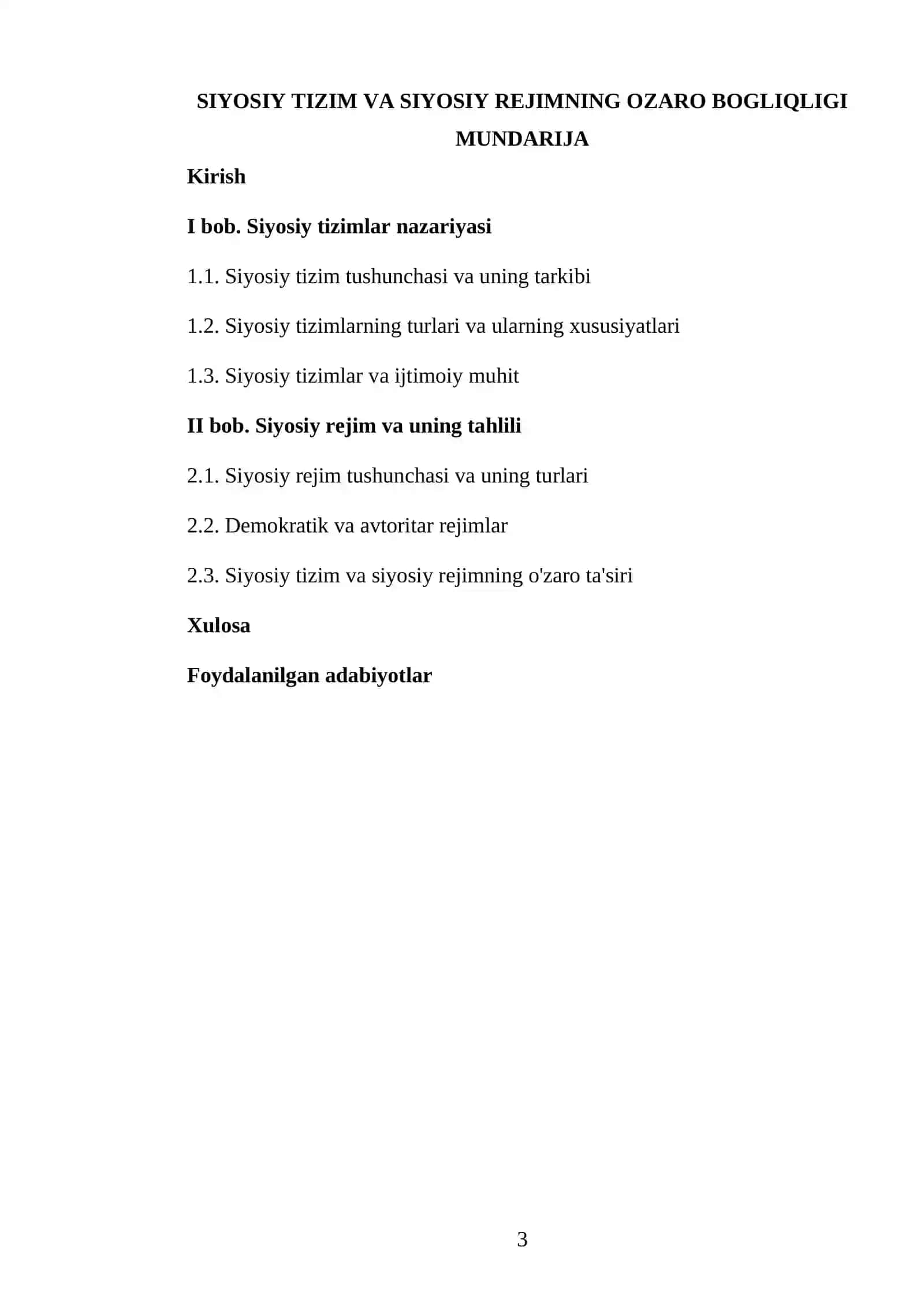 Siyosatshunoslik kurs talabasi 3