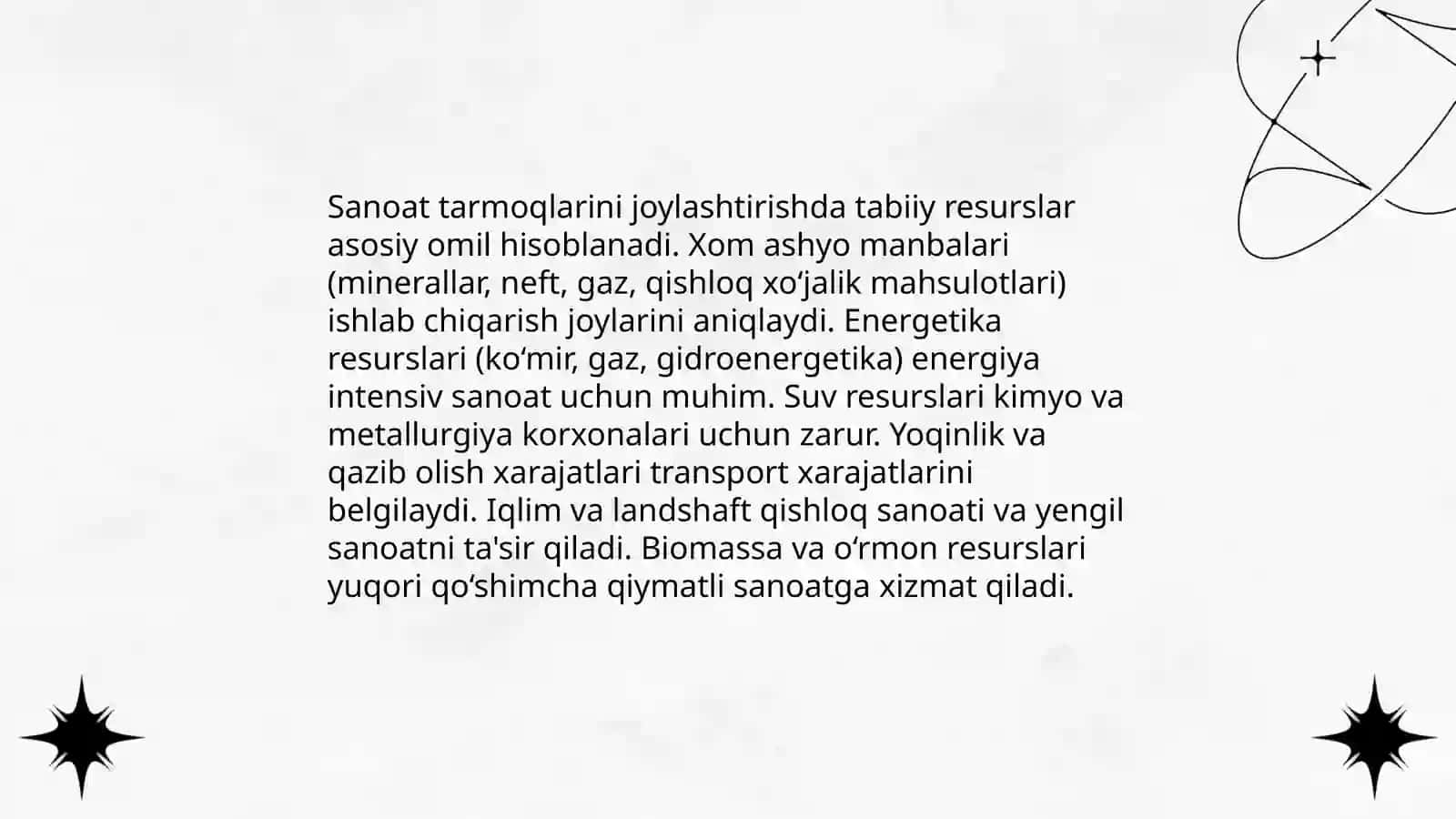 Sanoat tarmoqlarini joylashtirish 3