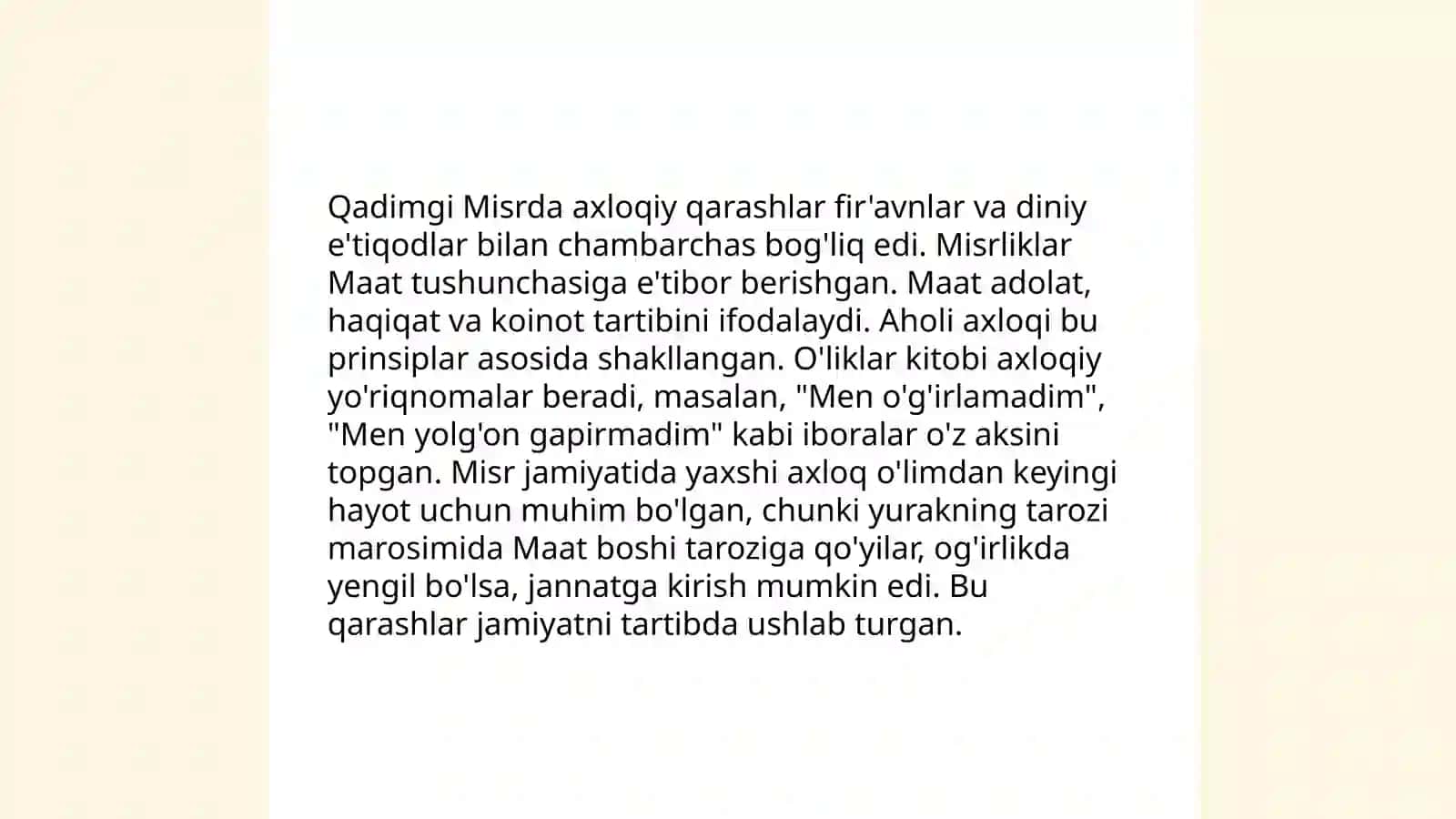Qadimgi sharqdagi dastlabki axloqiy qarashlar 3
