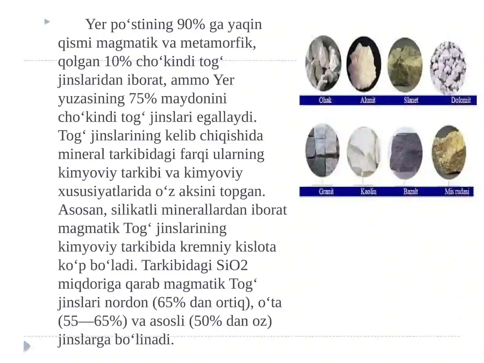 Ochiqkon ishlarida tog` jinslarining tizimlardagi deformatsiyalari. Deformatsiyalarningklasifikatsiyalanishi 3