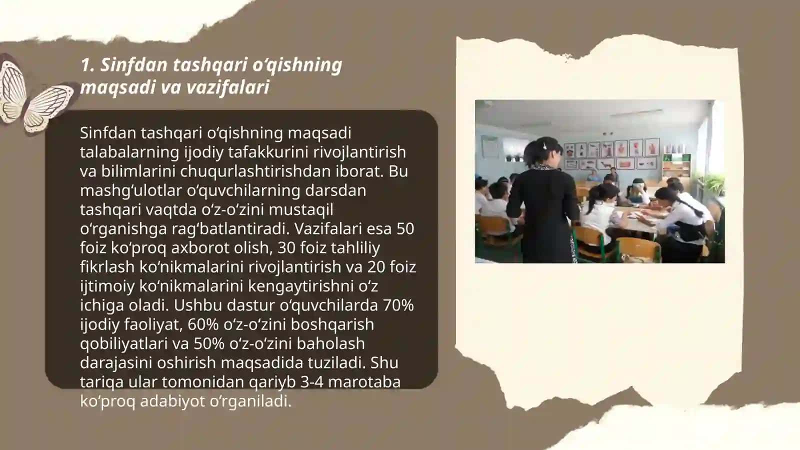 Sinfdan tashqari o'qish va uni tashkil etish 3