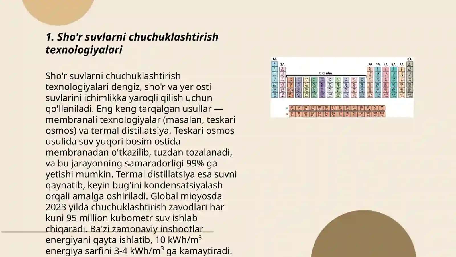 Oʼzbekiston sharoitida shoʼr suvlarni chuchuklashtirish 3
