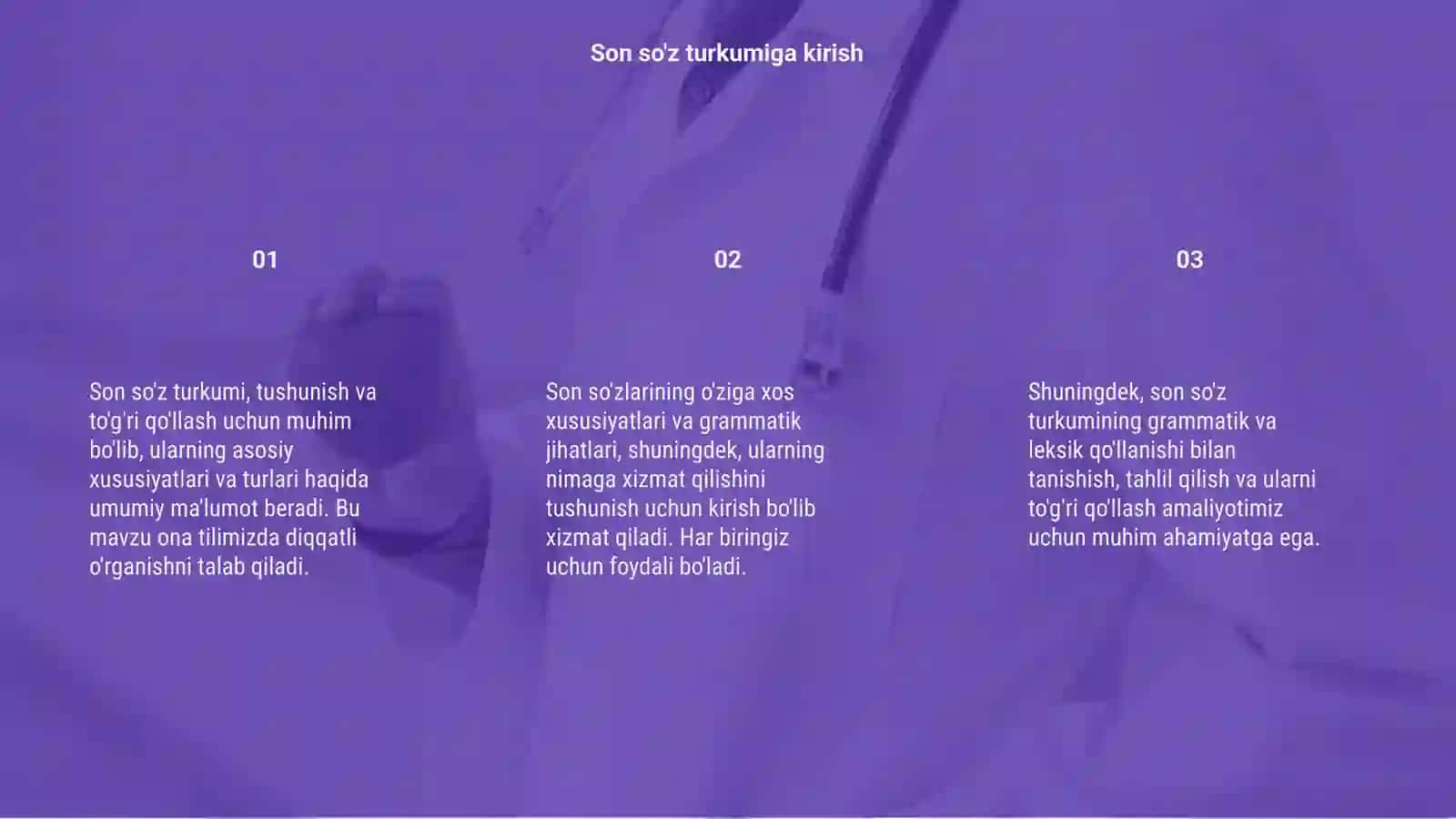 Son so'z turkumiga slayt 3
