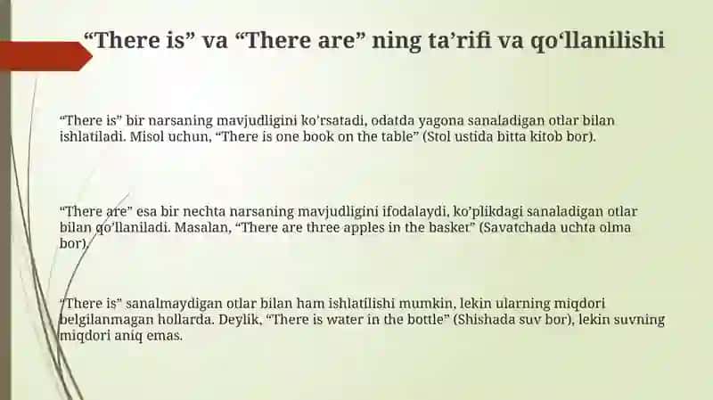 There is and There are 3