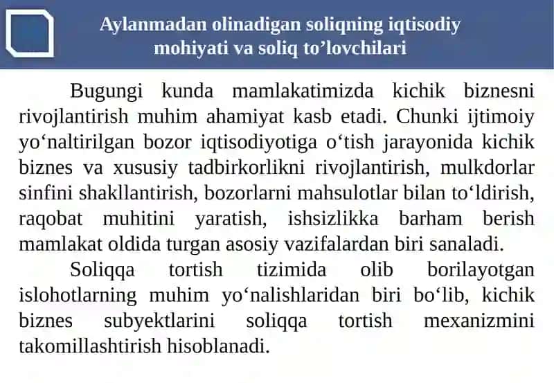 Aylanmadan olinadigan soliq 3