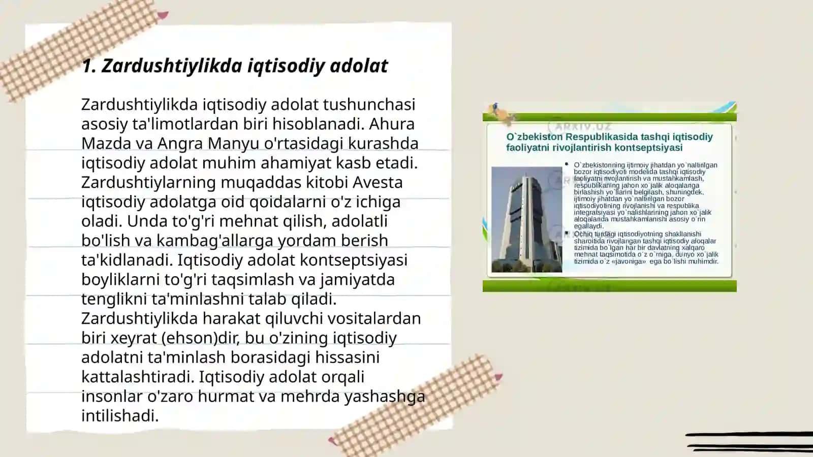 Zardushtiylik (Avesto) dagi iqtisodiy goyalar 3