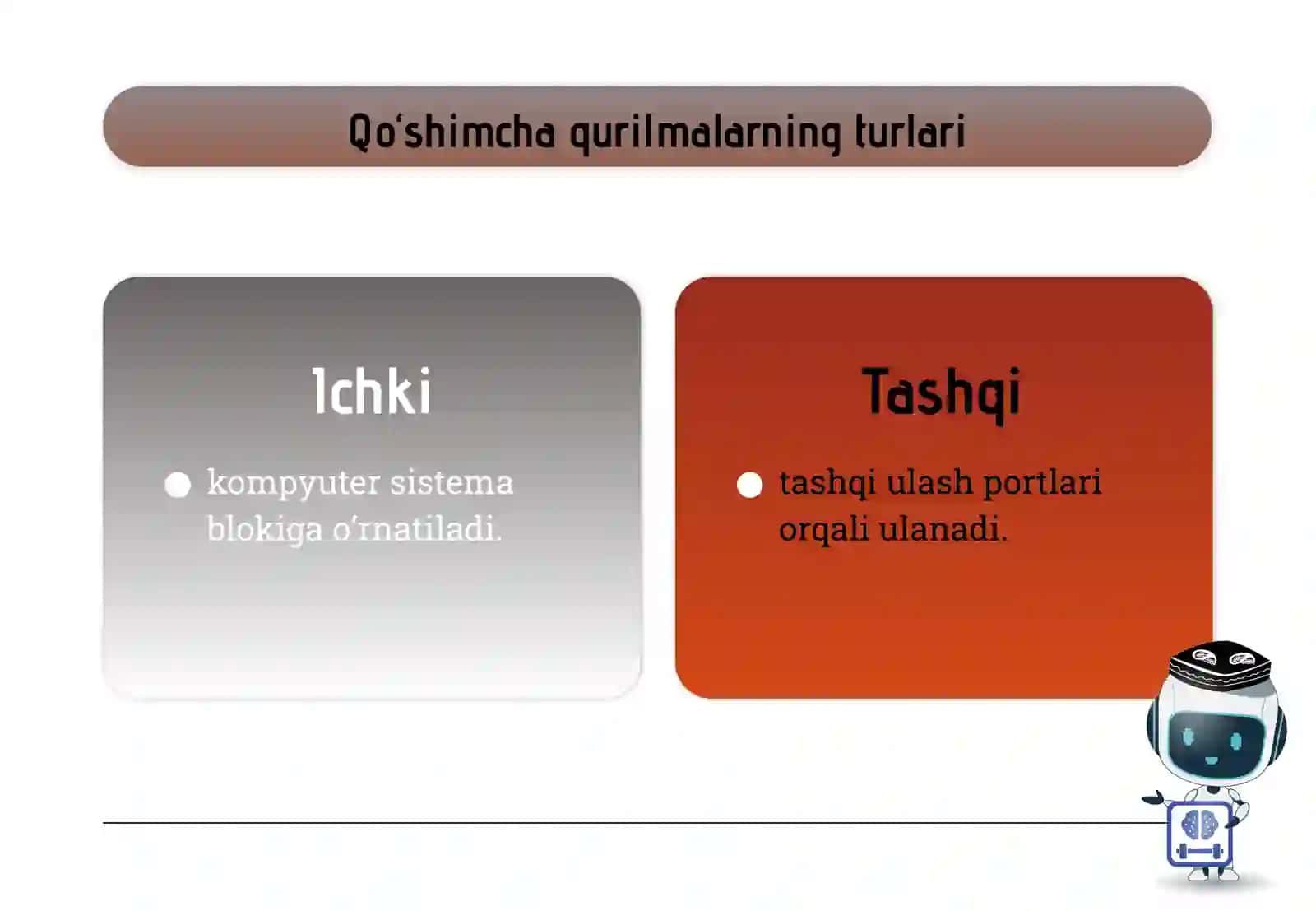 Kompyuterning qo‘shimcha qurilmalari 3