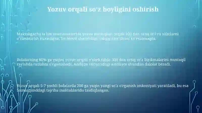 Yozuv mashqlari 3