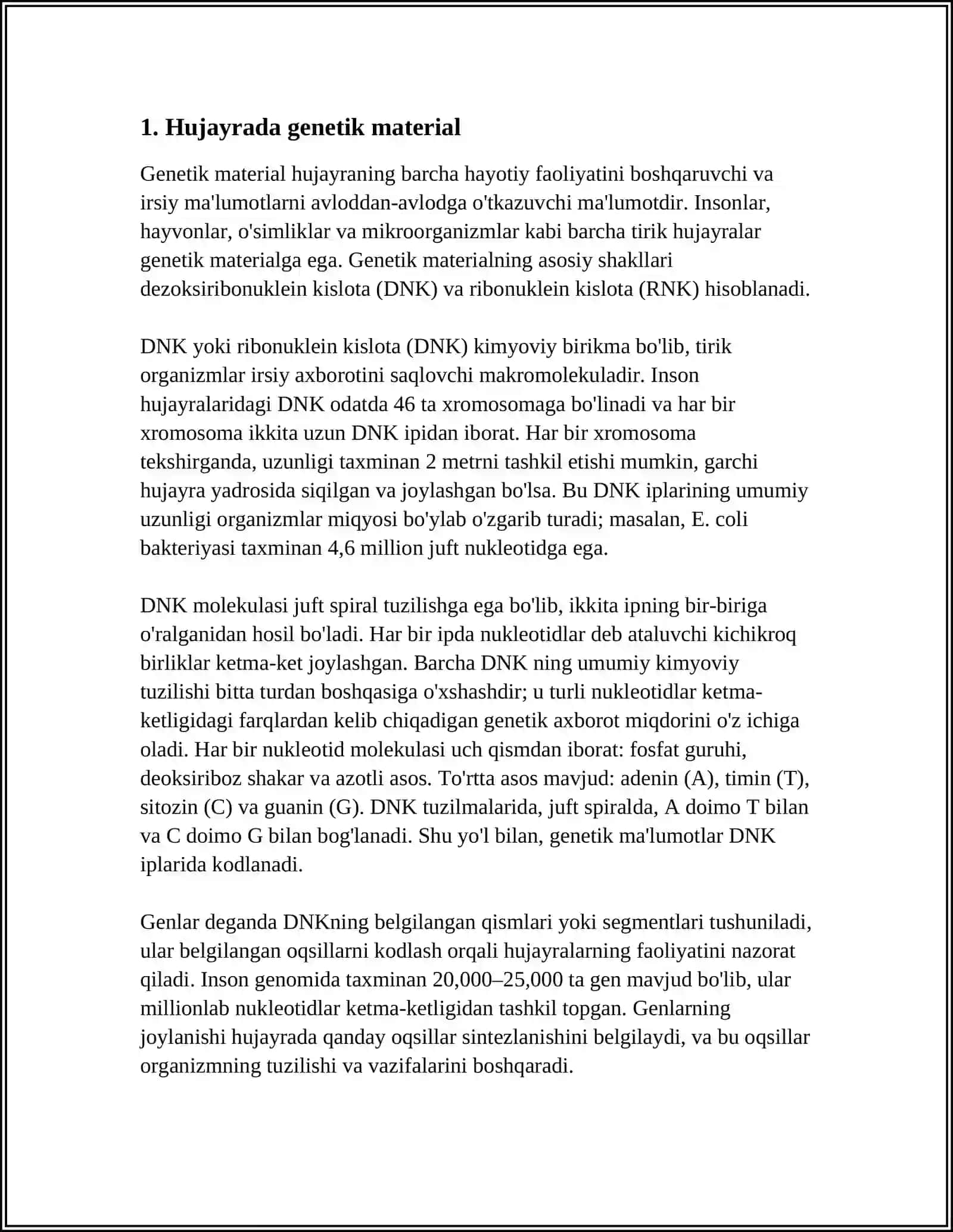 HUJAYRADA TRANSKRIPSIYA, TRANSLAYATSIYA VA REPLIKATSIYA JARAYONLARI 3