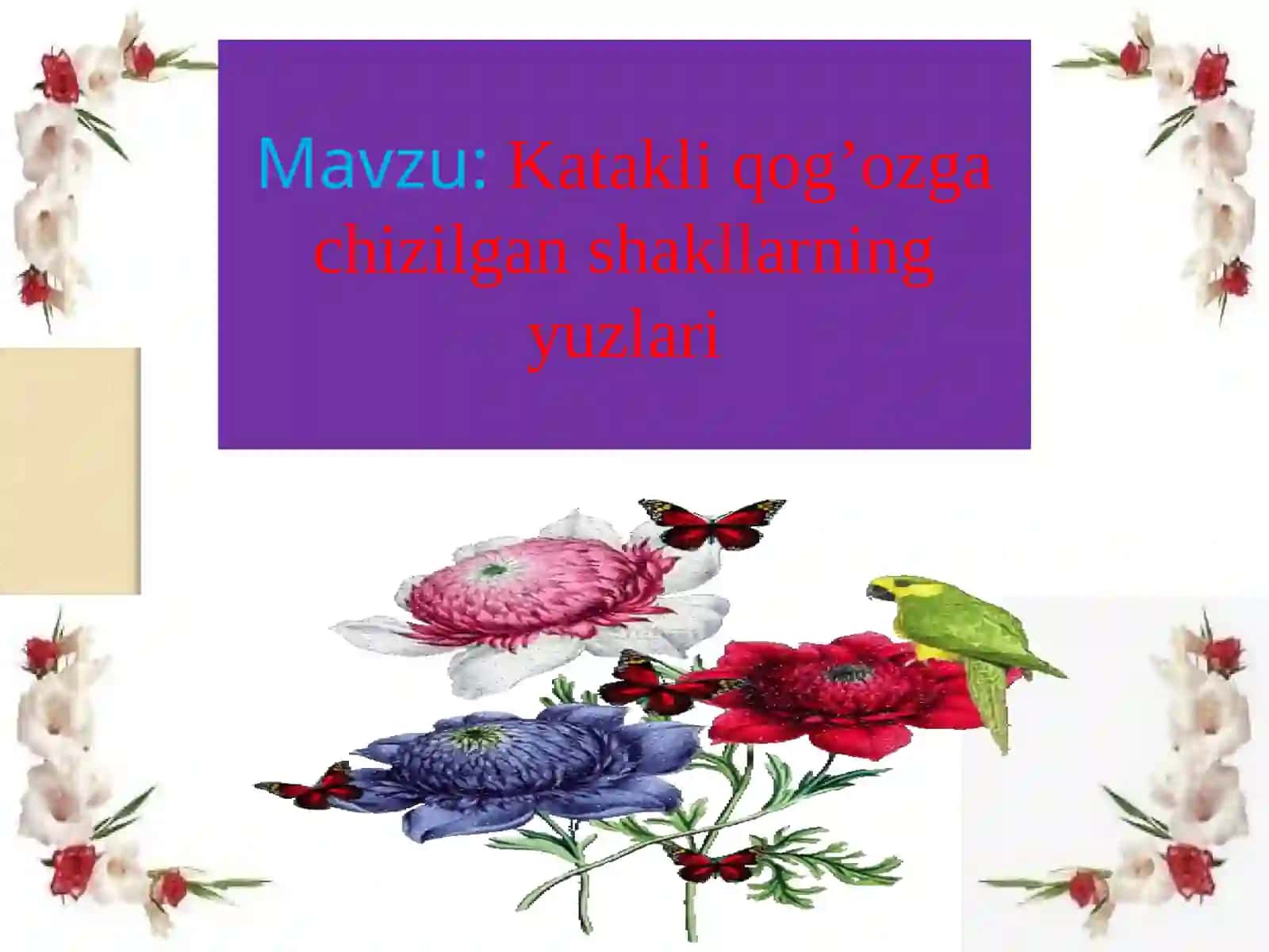 Katakli qog’ozga chizilgan shakllarning yuzlari 3