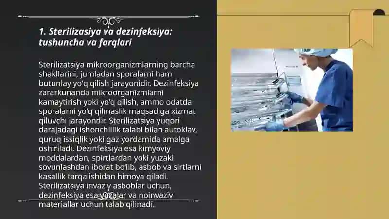 Sterilizasiya va dezinfeksiya asboblarni sterillash bosqichlari 3