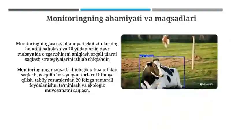 O'simliklar dunyosi va hayvanot olamini muhofaza qilish monitoringi 3