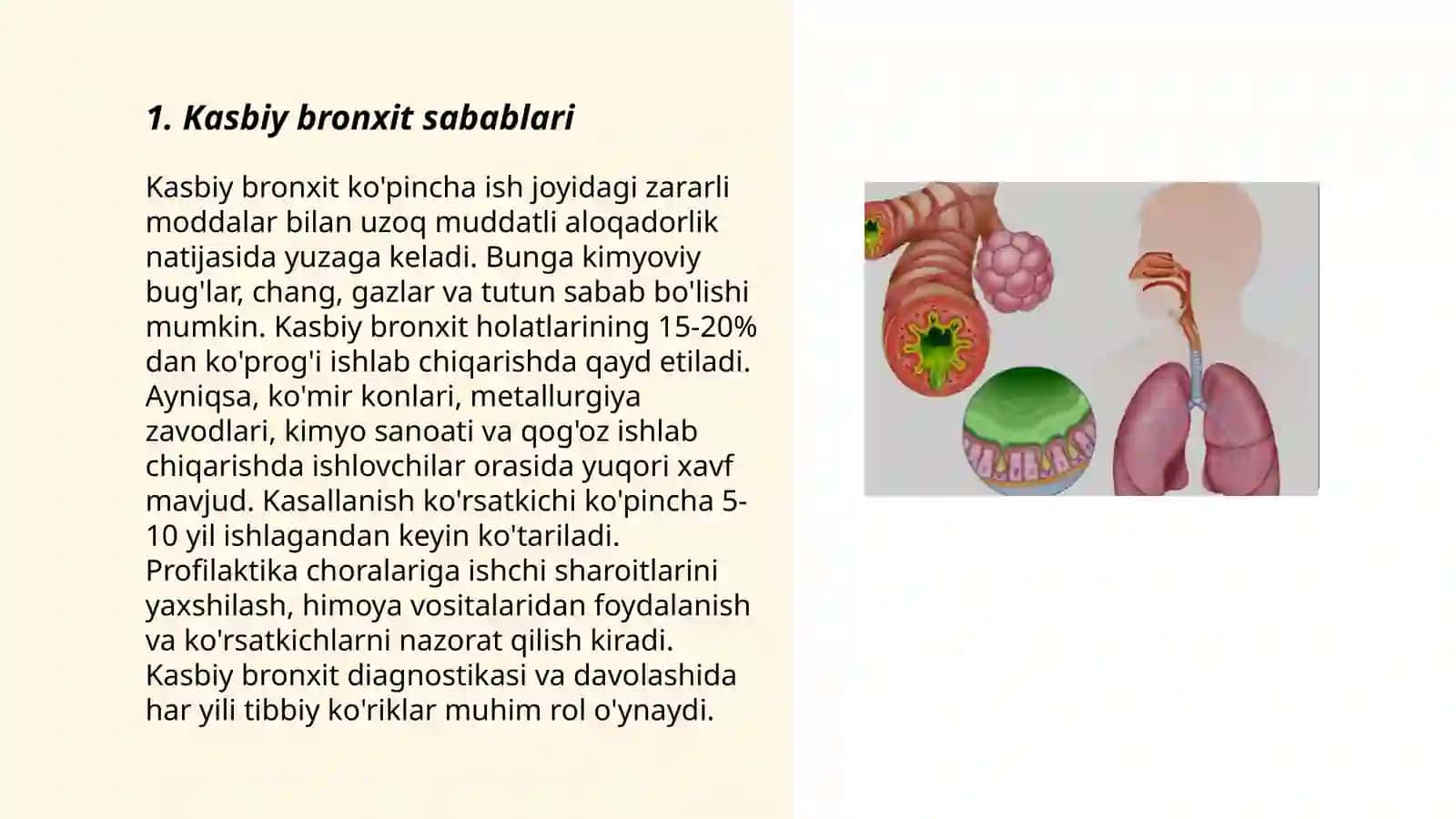 Kasbiy bronxitlar haqida tushuncha 3