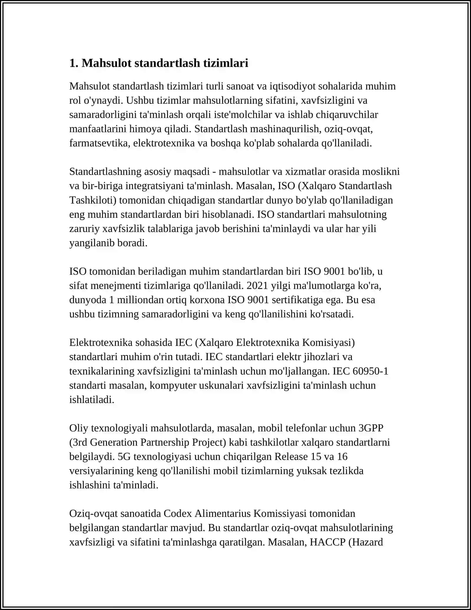 MAHSULOT HAQIDAGI MA’LUMOTLARNI STANDARTLASHTIRISH VA KODLASH 3