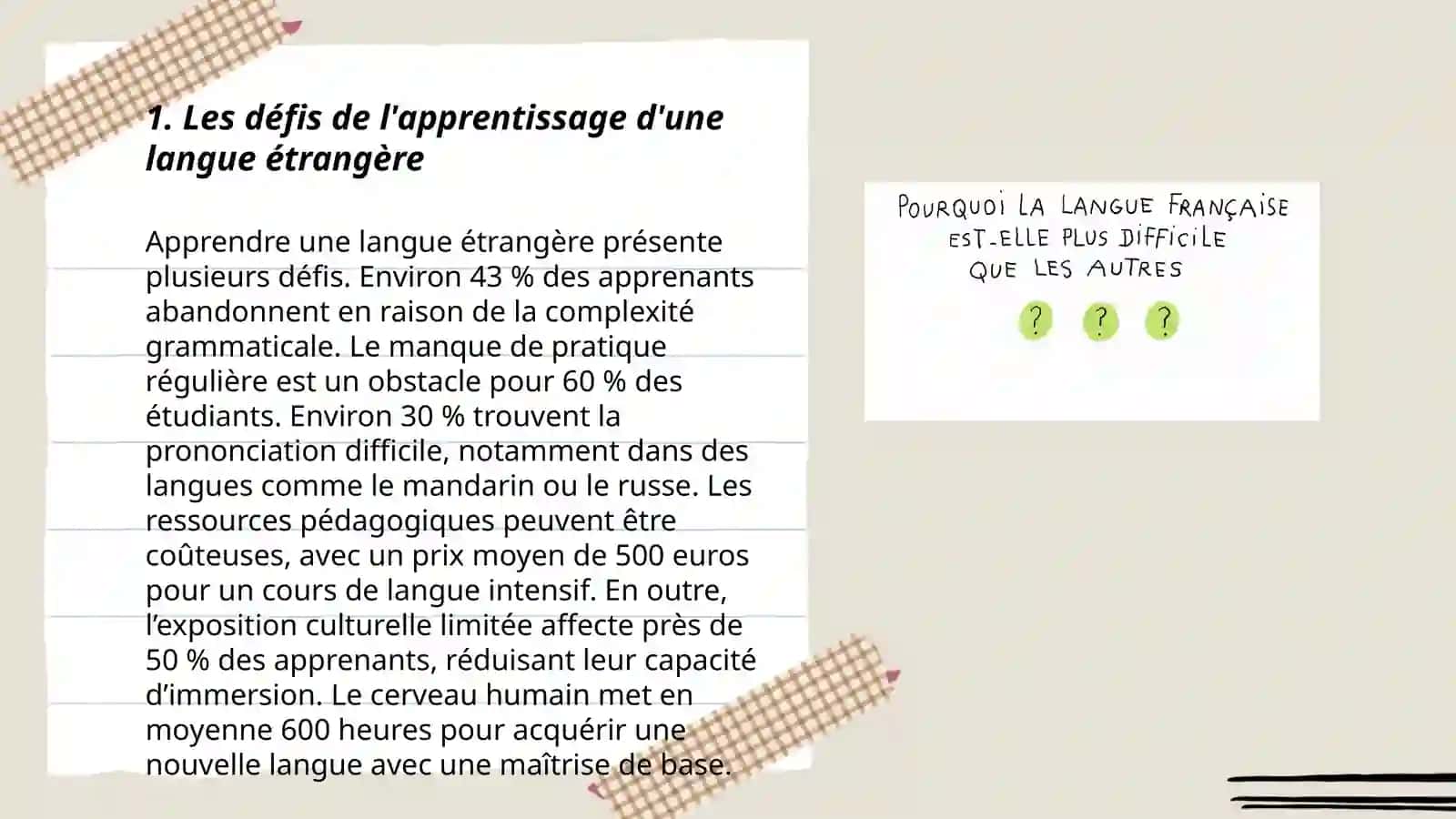 Les défis de l'apprentissage d'une langue étrangère 3