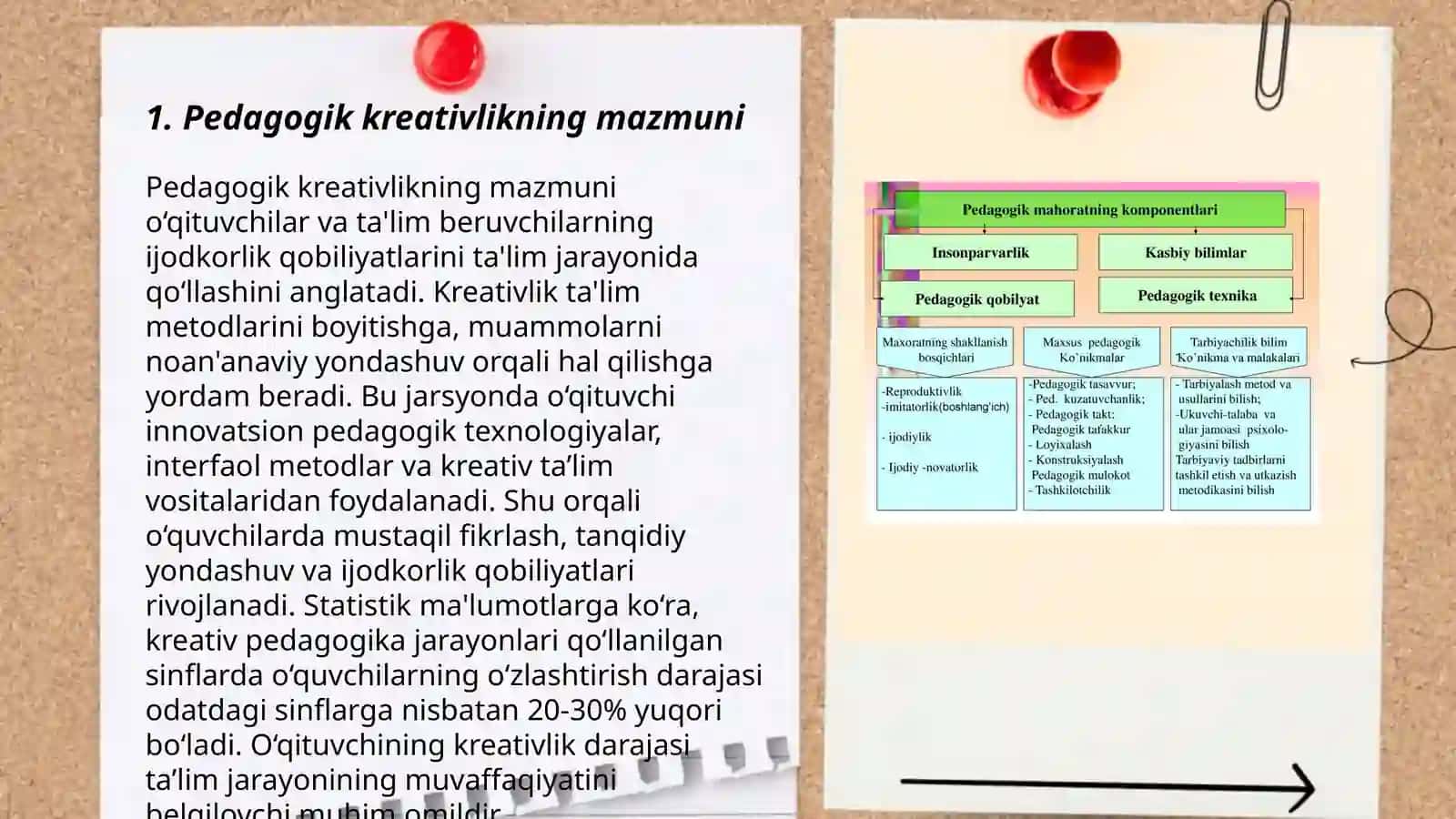 Pedagogik kreativlik haqida tushuncha va uni shakllantirish uslublari. Aktyorlikka xos xususiyatlar va murabbiylik shartlari 3
