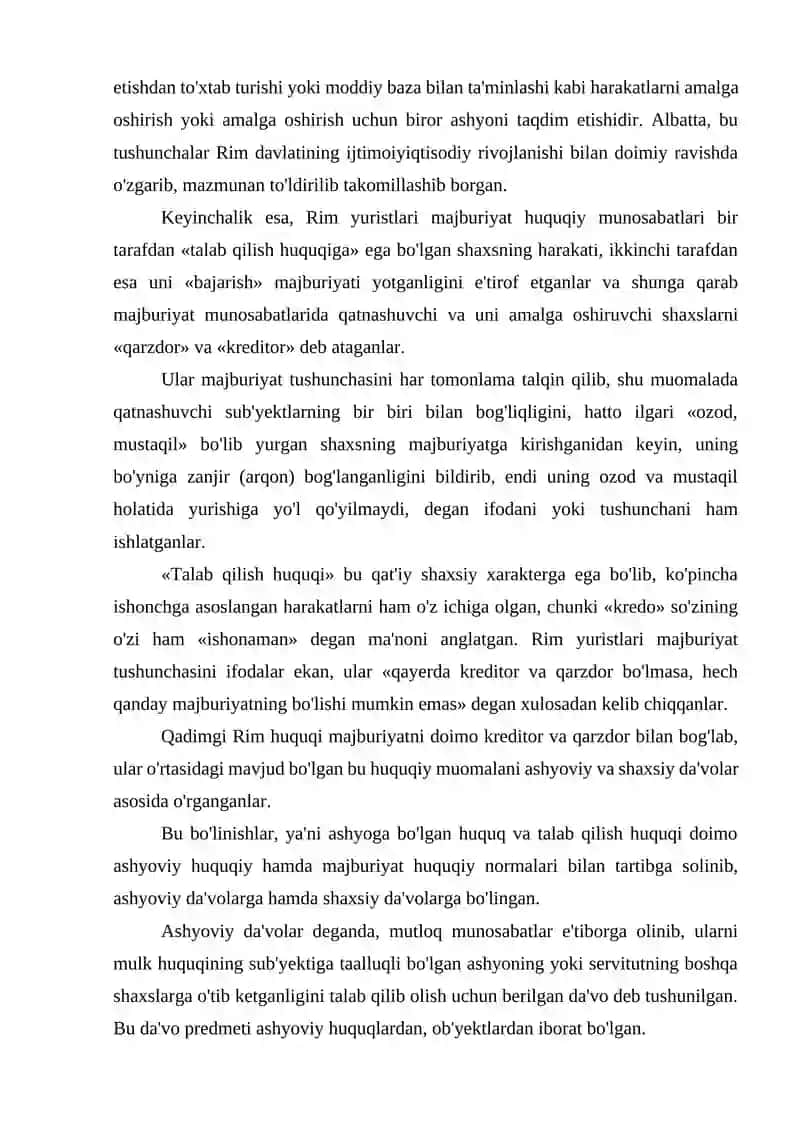 RIM HUQUQIDA MAJBURIYATLARNI BAJARISH MUDDATI VA UNI KECHIKTIRISH 3
