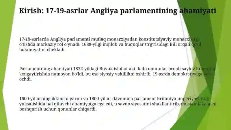 Ingliz parlamenti (XVII asrning ikkinchi yarmi XIX asrda) 3