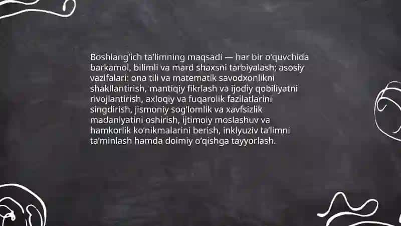 Boshlang'ich ta'lim mazmuni va mohiyati 3