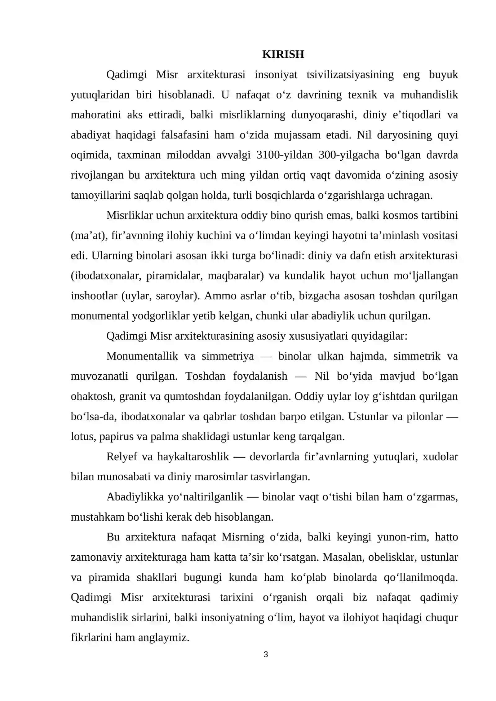 Qadimgi Mirs arxitektura tarixi 3