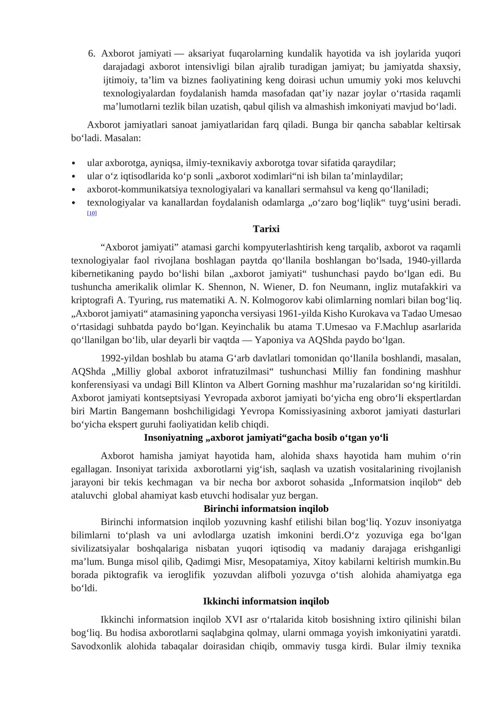 Axborotni jamiyatda tutgan o`rni va ahmiyati 3