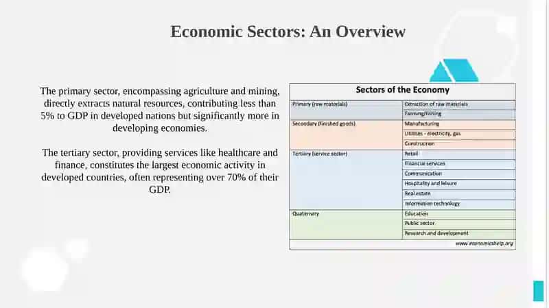 Economic Sectors: An Overview 3