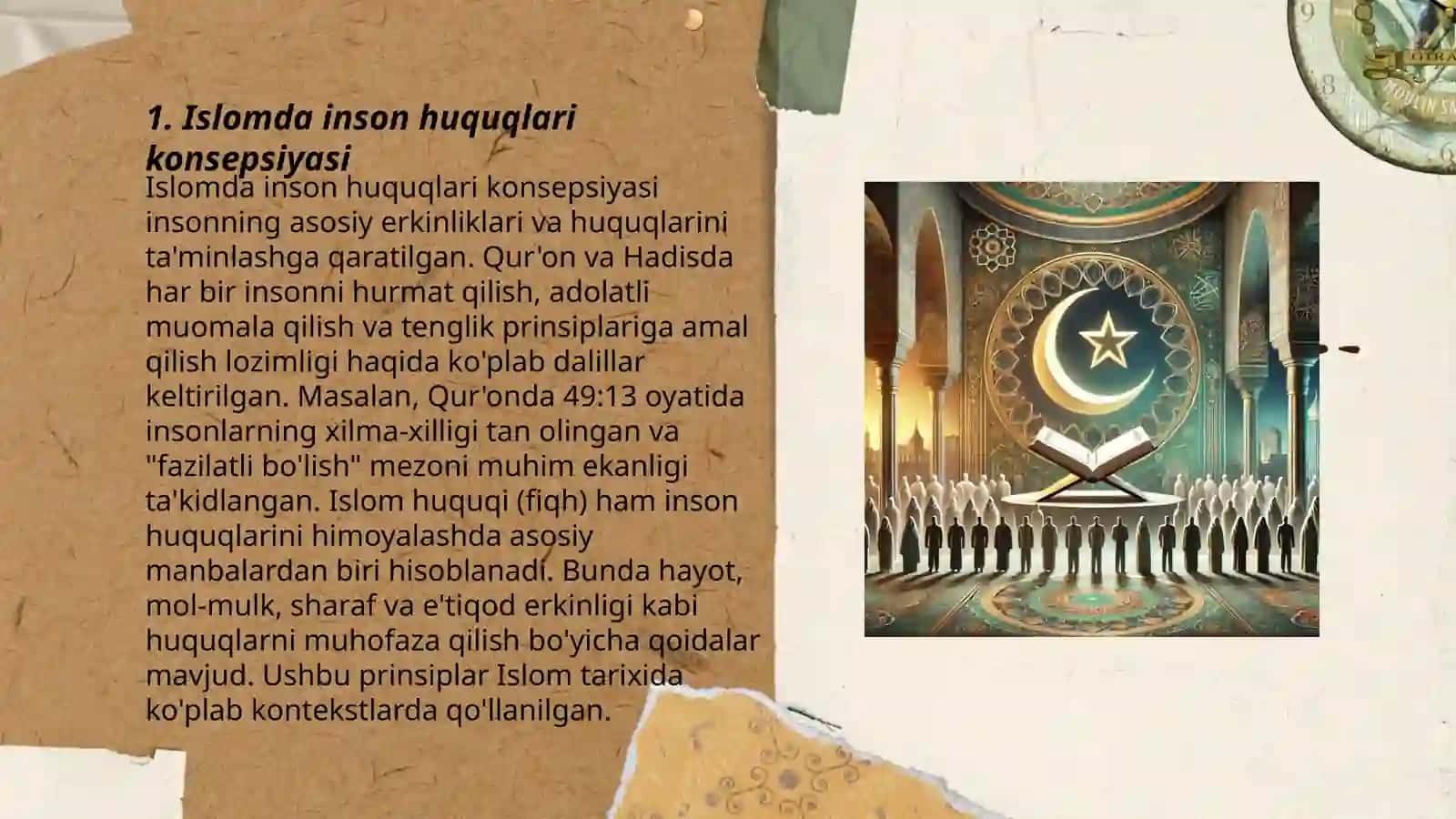 Islomda inson huquq va erkinliklarini ta’minlanishining o’ziga xos jihatlari 3