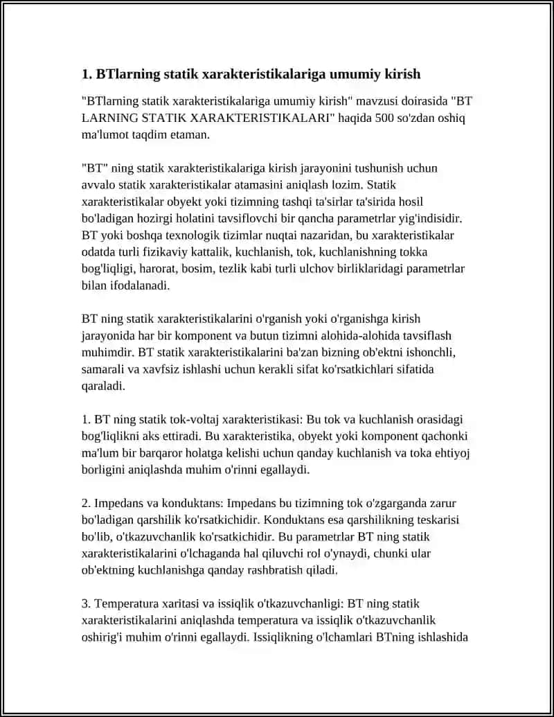BT LARNING STATIK XARAKTERISTIKALARI 3