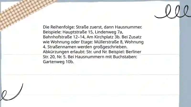 Wie ist Ihre Adresse 3