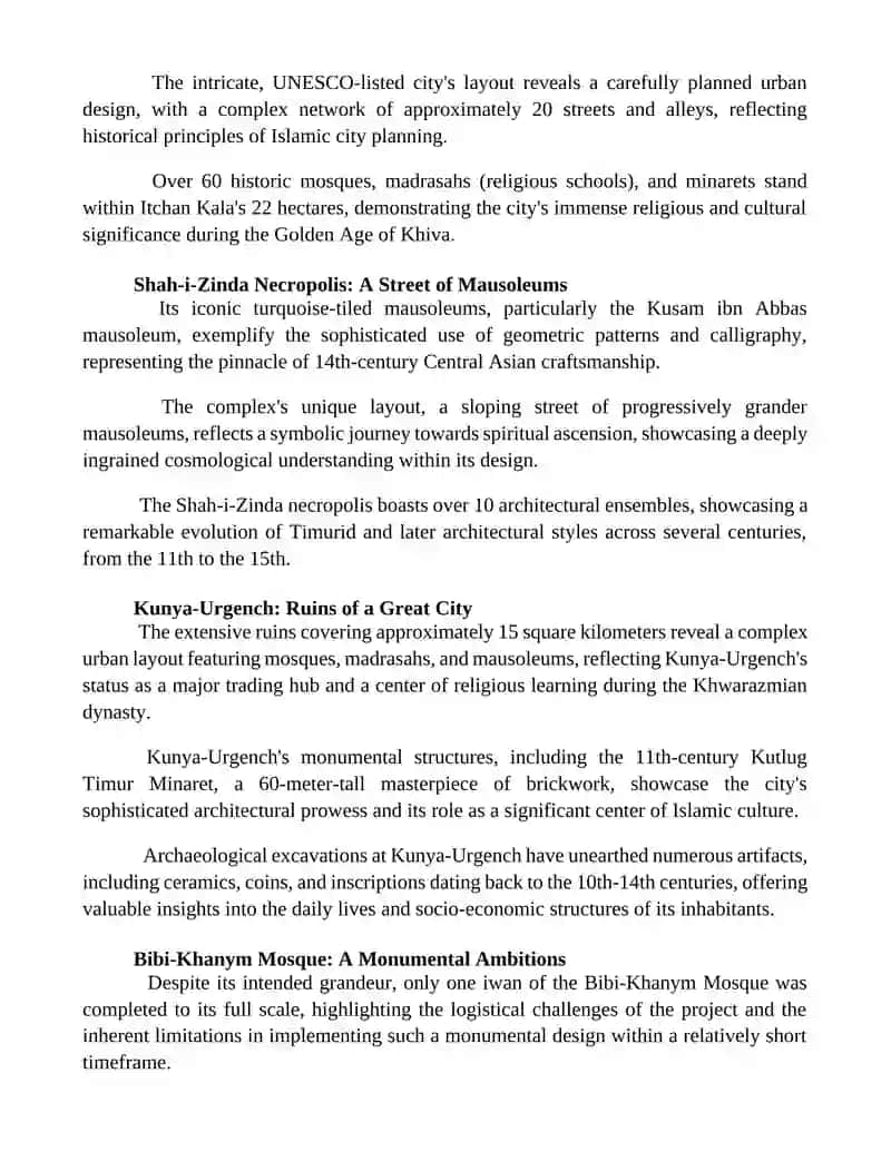 Historical monuments of Uzbekistan 3