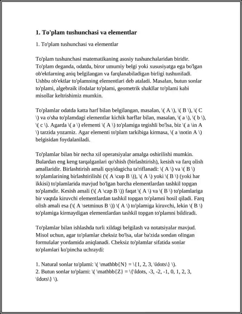 TÕPLAM TUSHUNCHASI. TÕPLAMLAR USTIDA AMALLAR 3
