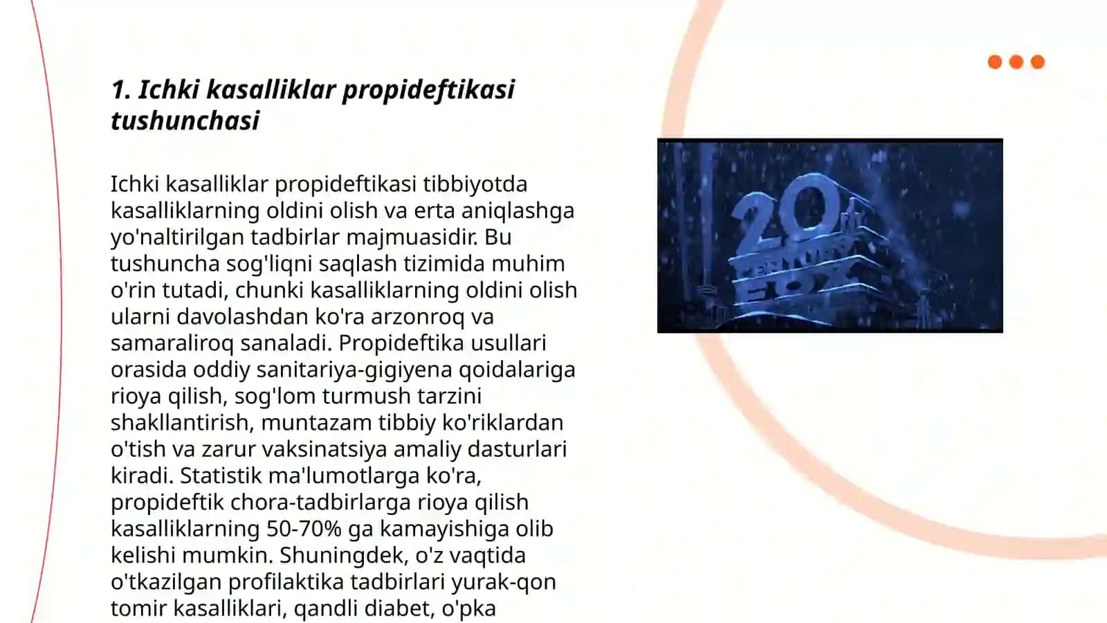 Ichki kasalliklar propideftikasi faniga kirish,uning maqsad va vazifalari 3