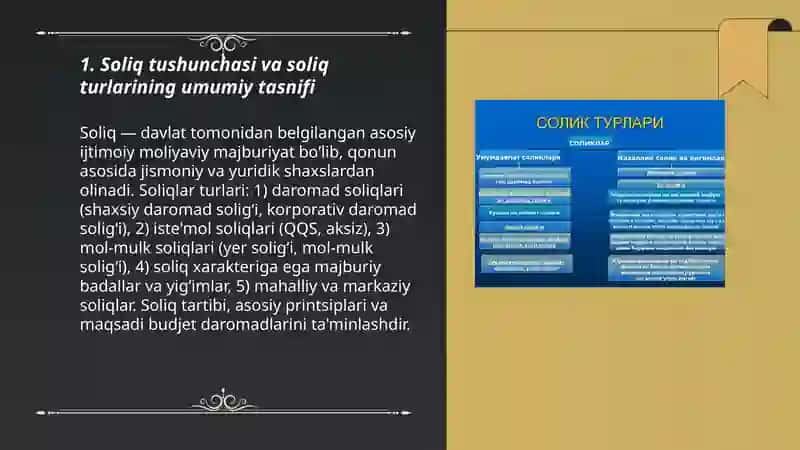 Soliqlar turlari va ularning tasnifi 3