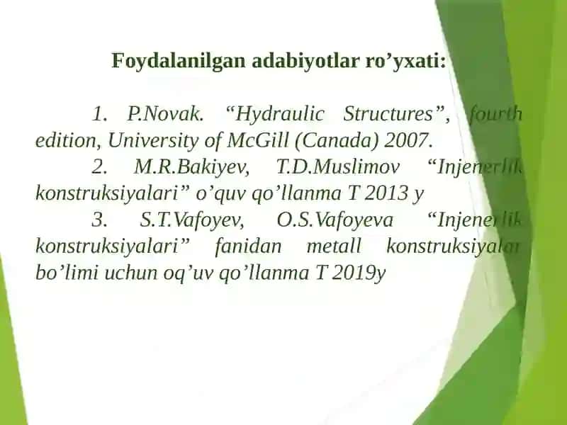Metall konstruksiya elementlarining hisobi, Metall konstruksiya elementlarining  hisoblash asoslari 3