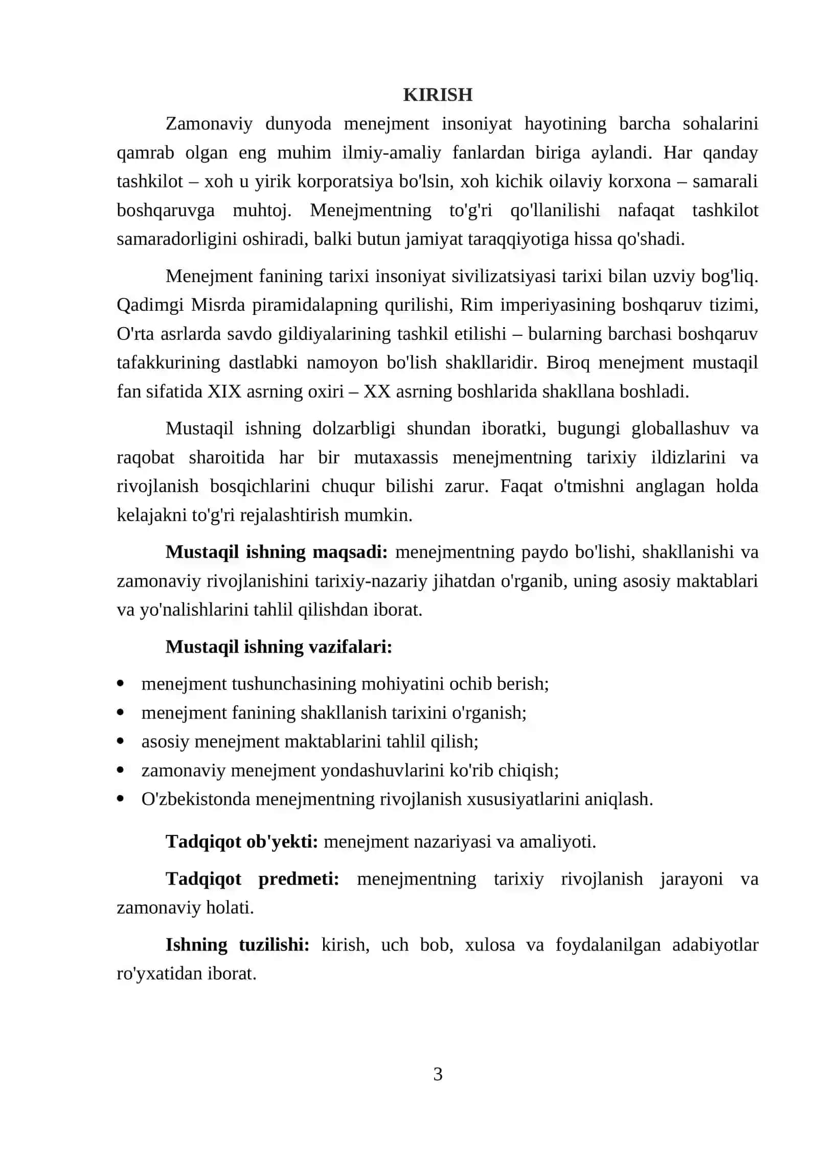 Menejmentning foyda bo'lishi va rivojlanishi 3