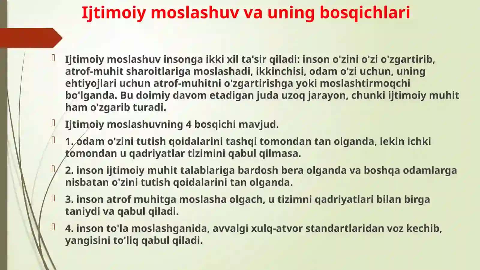 Oilaga ijtimoiy moslasha olmaslik ko’rsatkichlari va sabablari 3