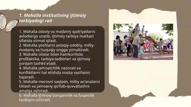 Ijtimoiy tarbiyada mahallaning o'rni 3