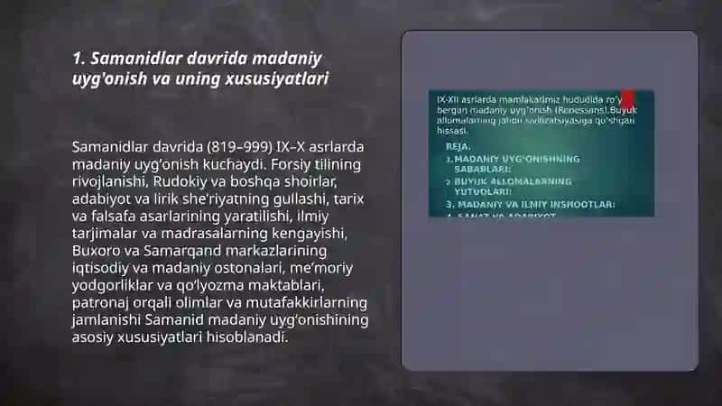 Usmonova Gulshanoyning tarix fanidan taqdimoti F106 guruh 3