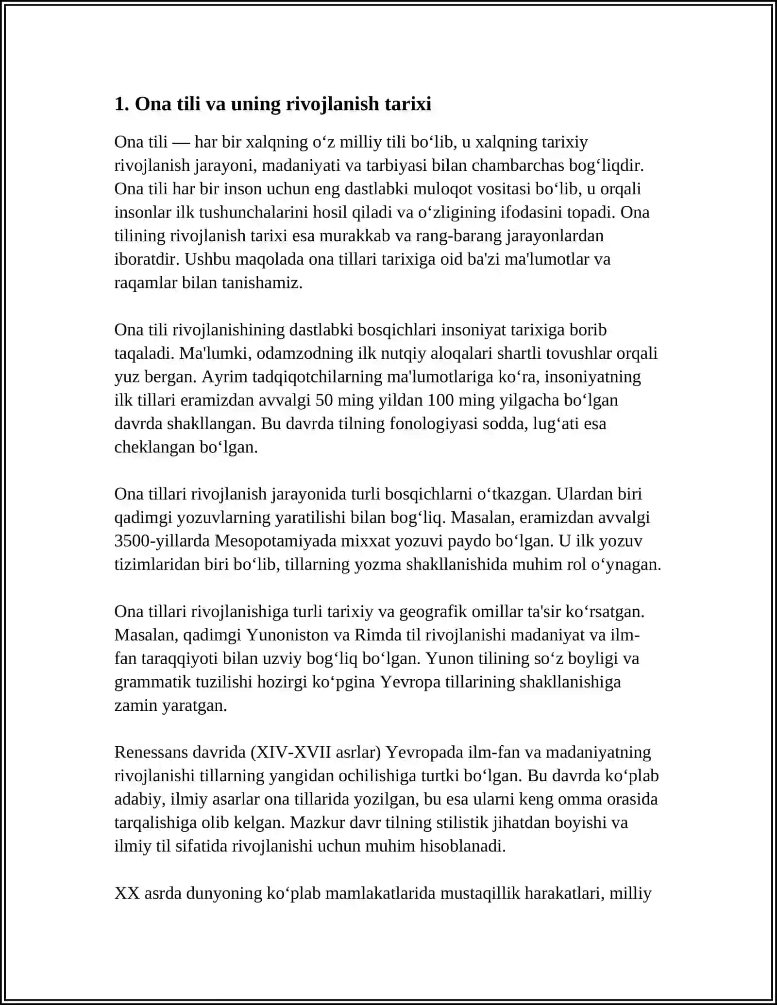 ONA TILI MILLIY TIL VA ADABIY TIL MUSTAQIL ISH 3